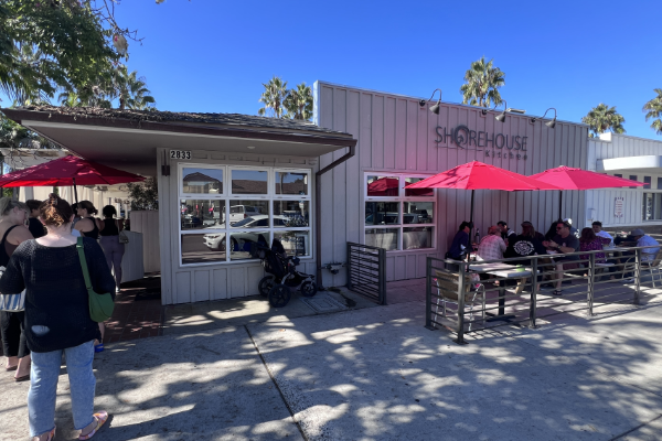 Front patio at Shorehouse kitchen in Carlsbad, California