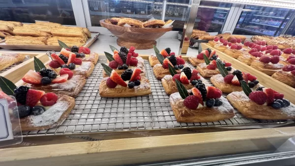Delicious and artistic pastries and baked goods at Paris Baguette in Carlsbad California