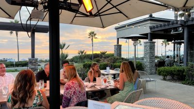 Waiting for Sunset at Chandler's Oceanfront Dining in Carlsbad, California