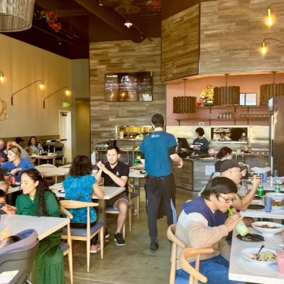 Inside of Tasty Noodle House in Carlsbad, California