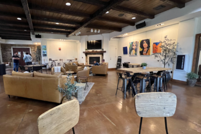 Roomy inside of Story Caffe in Carlsbad, California