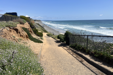 South trail down at South Carlsbad State Beach Campgrounds