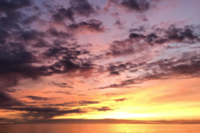 Colorful sunset from Solamar Overlook in Carlsbad, California