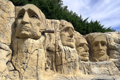 Mount Rushmore replica at Legoland in Carlsbad California