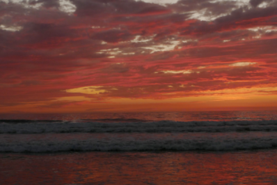Red Sunset from Camp Store in Carlsbad, California