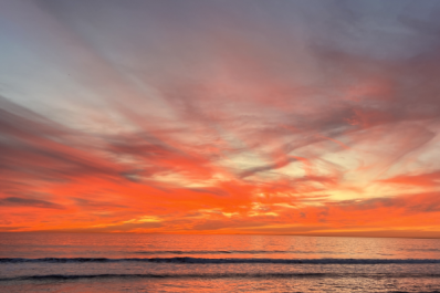Sunset from above Tamarack Beach in Carlsbad, California